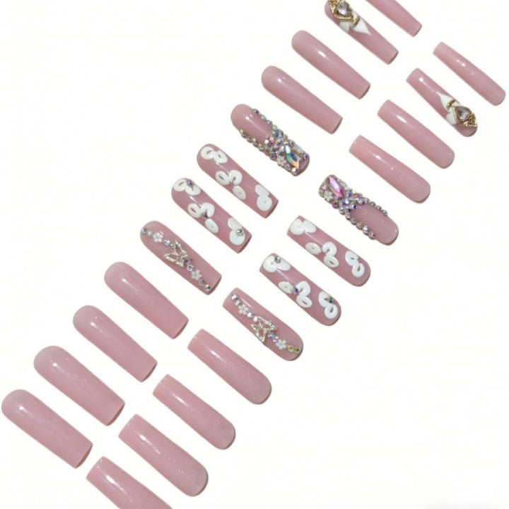Luxury 3D Floral Press-On Nails Set Kalsten