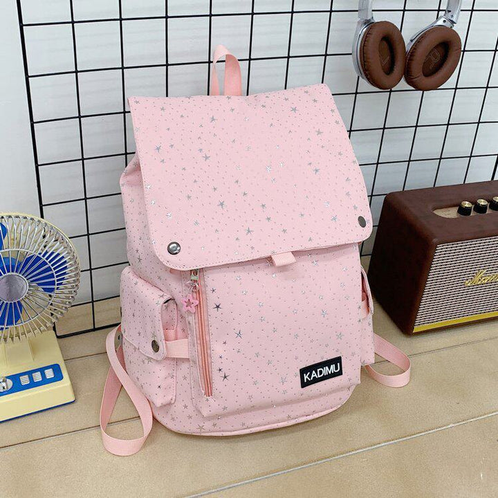 Stylish Star-Print Casual Backpack