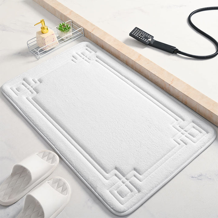 Elegant Textured Bathroom Mat Kalsten