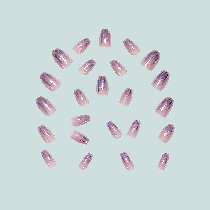 Sparkling artificial nails with 3D effects Kalsten