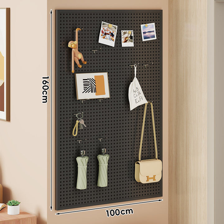 Wall-Mounted Perforated Metal Pegboard Organizer Panel