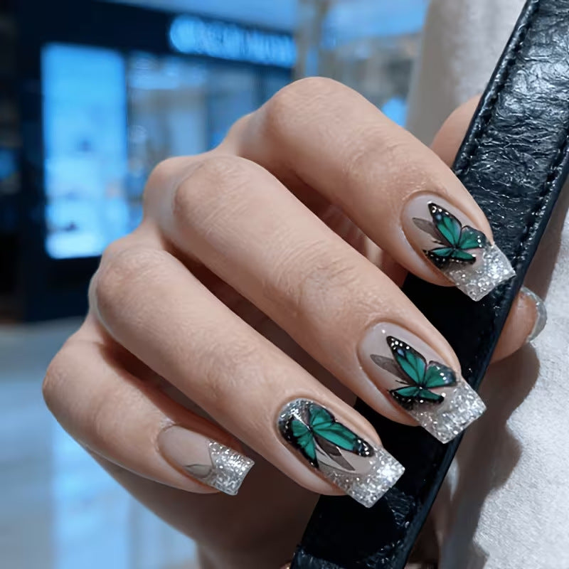 Butterfly-Themed Nail Art Enhancements Kalsten