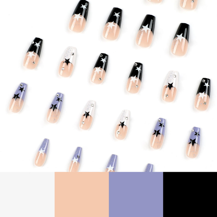 Artful Nail Extensions with Star Motif Kalsten