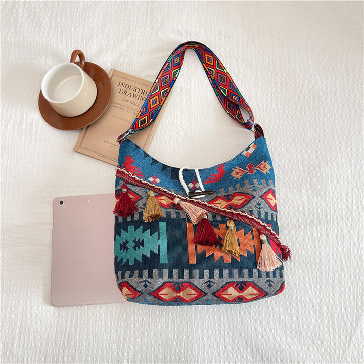 WoEthnic Patterned Flap Hobo Bag Kalsten