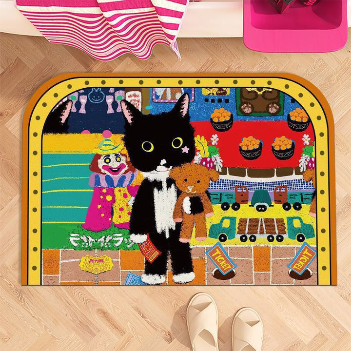 Cat-Themed Bath Mat Kalsten