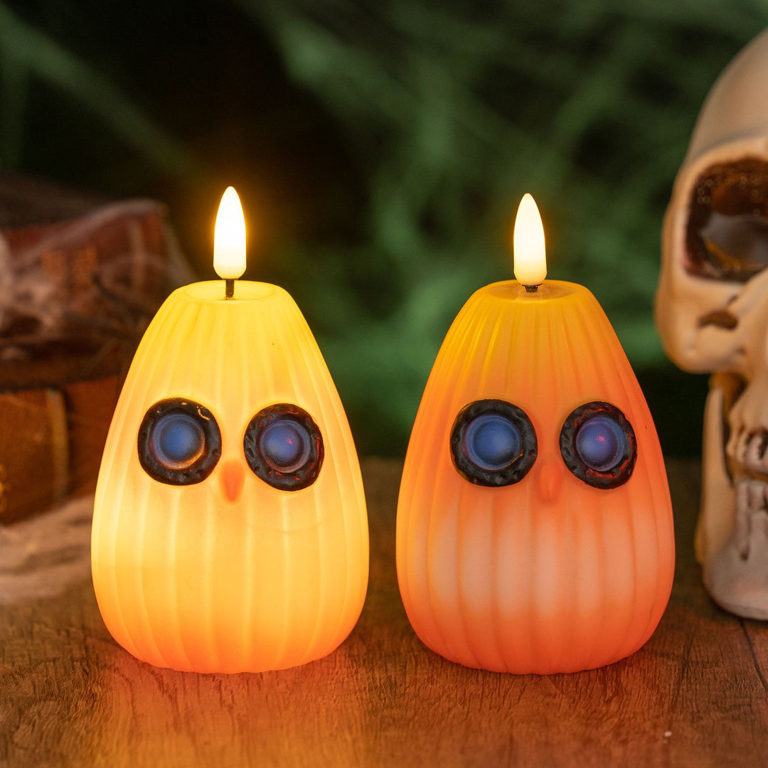 Creepy LED pumpkin lantern