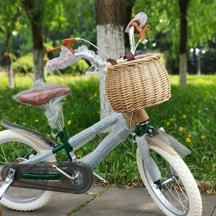 Women's Handmade Bicycle Basket with Leather Handles Kalsten
