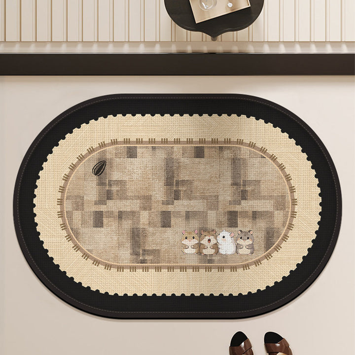 Playful Dog-Themed Area Mat