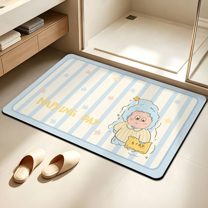 Cute Elephant-Themed Bath Mat