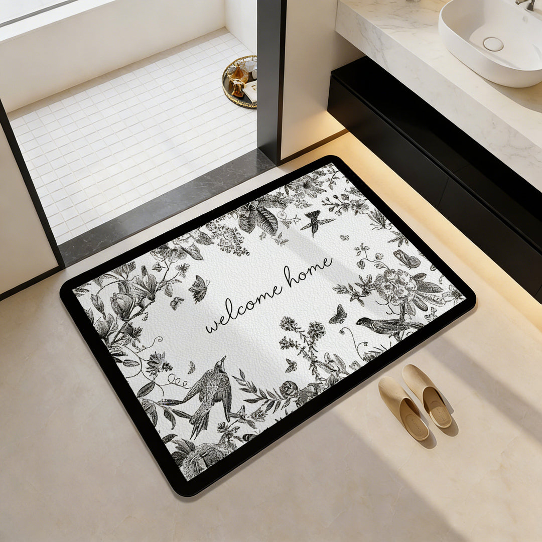 Decorative Citrus-Themed Bath Mat Kalsten