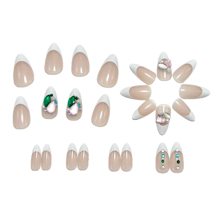 Artificial nails with glamorous rhinestone details Kalsten