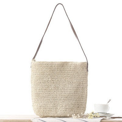 Handbag Made from Hand-Knotted Natural Material with Adjustable Shoulder Strap Kalsten