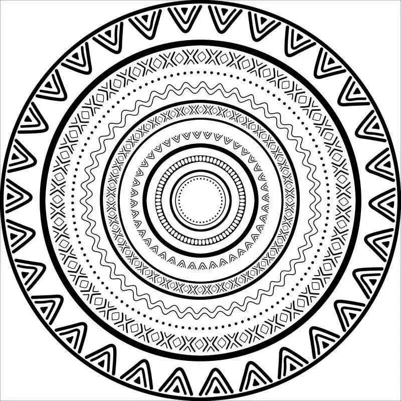 Round Vintage Area Rug
