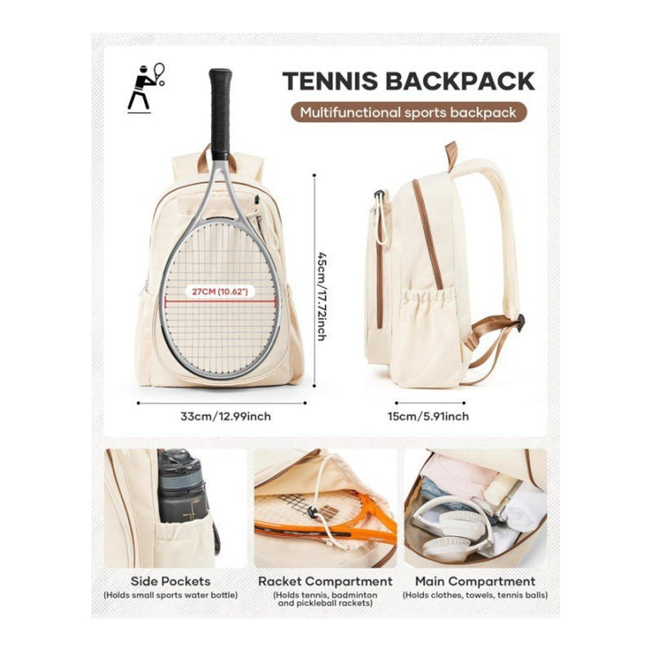 Multi-Compartment Tennis Gear Backpack Kalsten