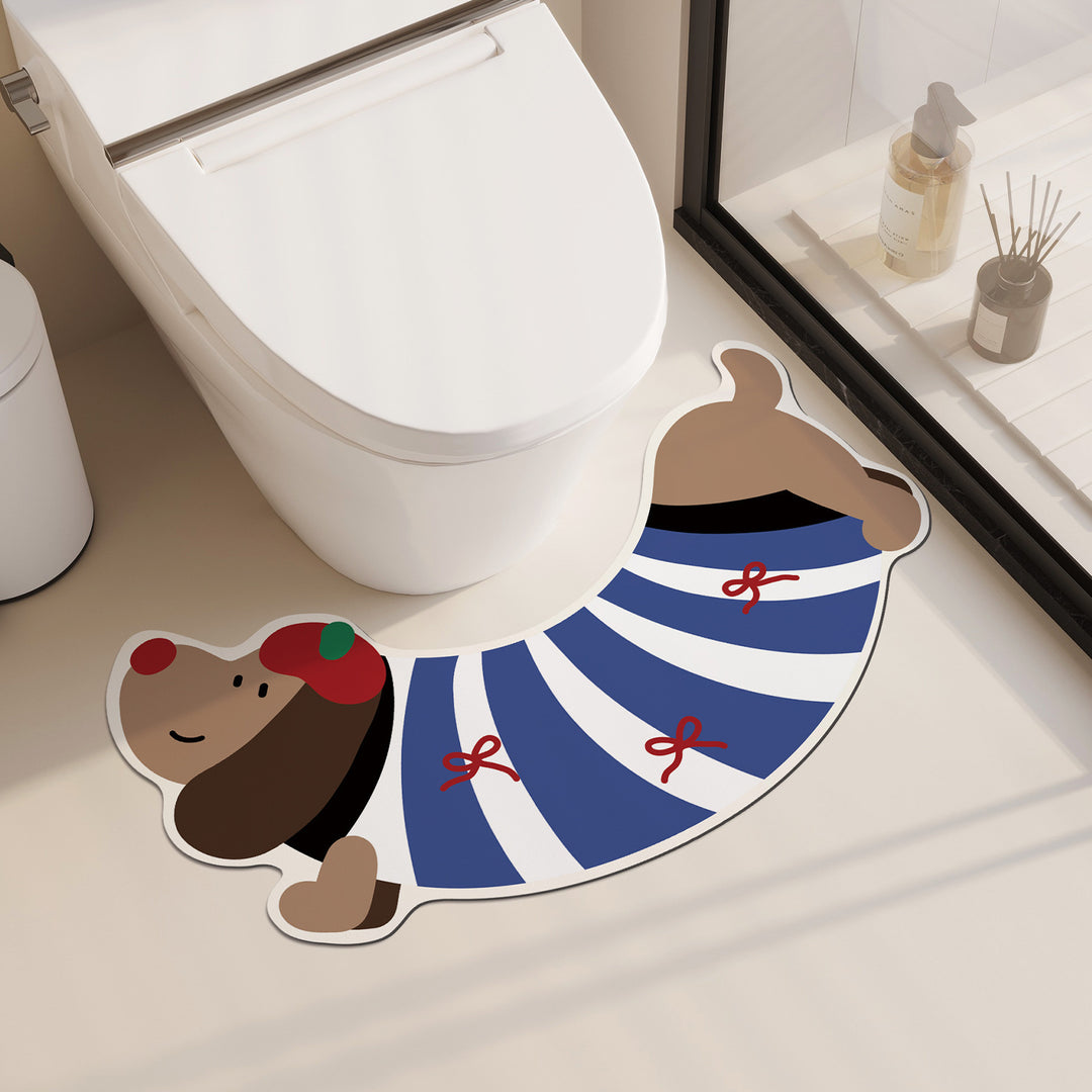 Playful Dog-Themed Bath Mat Kalsten