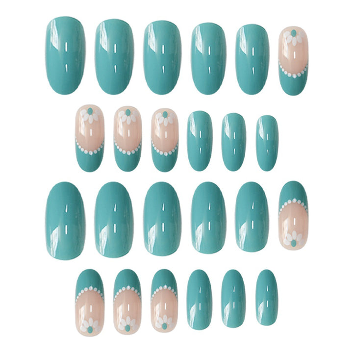 Elegant Floral Accent Nail Art Set Kalsten