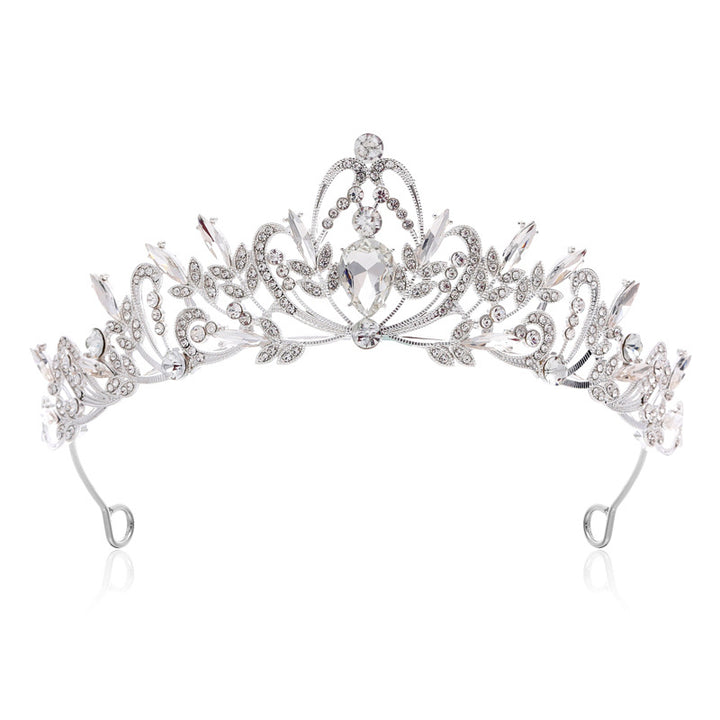 Ladies Elegant Hair Crown with Filigree Crystal Decorations Kalsten
