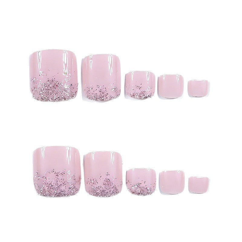 Elegant Glitter Ombre Toe Nail Art Kalsten