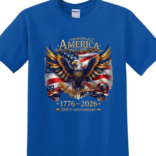 Unisex nan patriotic anniversary eagle graphic crewneck tee with flag print Kalsten