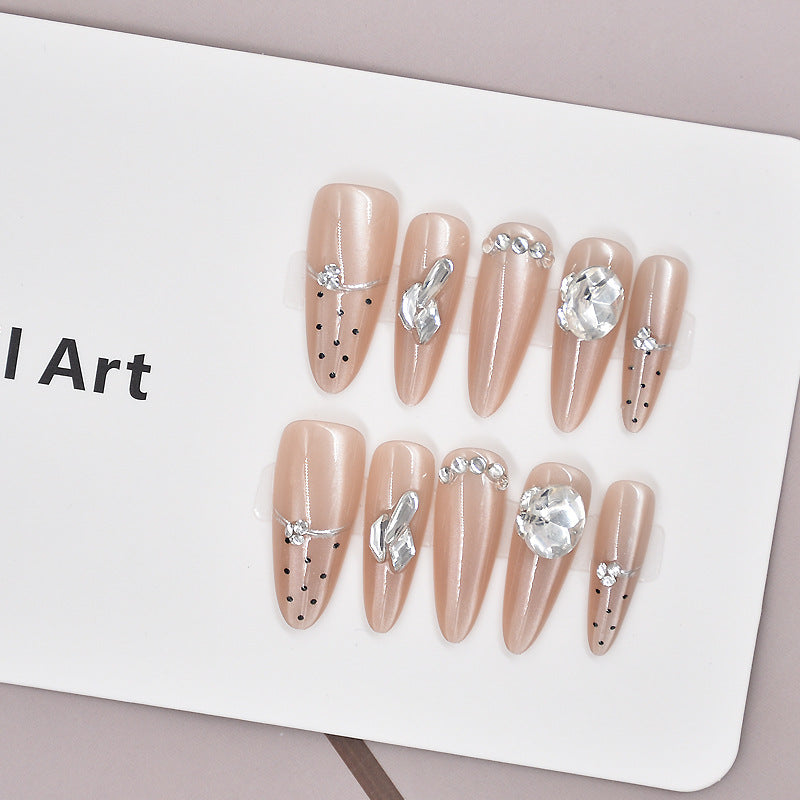 Glamorous Heart-Themed Press-On Nail Set Kalsten