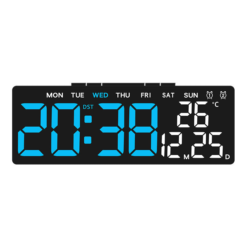 Digital weather alarm clock with large LED display and temperature display Kalsten