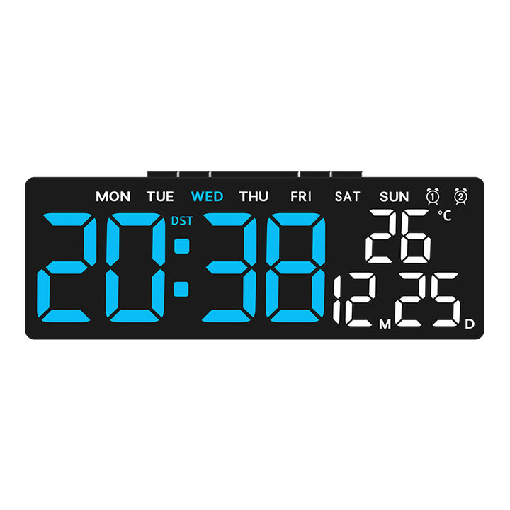 Digital weather alarm clock with large LED display and temperature display Kalsten