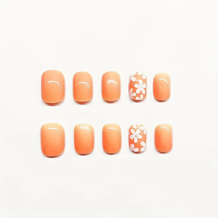 Decorative Floral Press-On Nail Set Kalsten