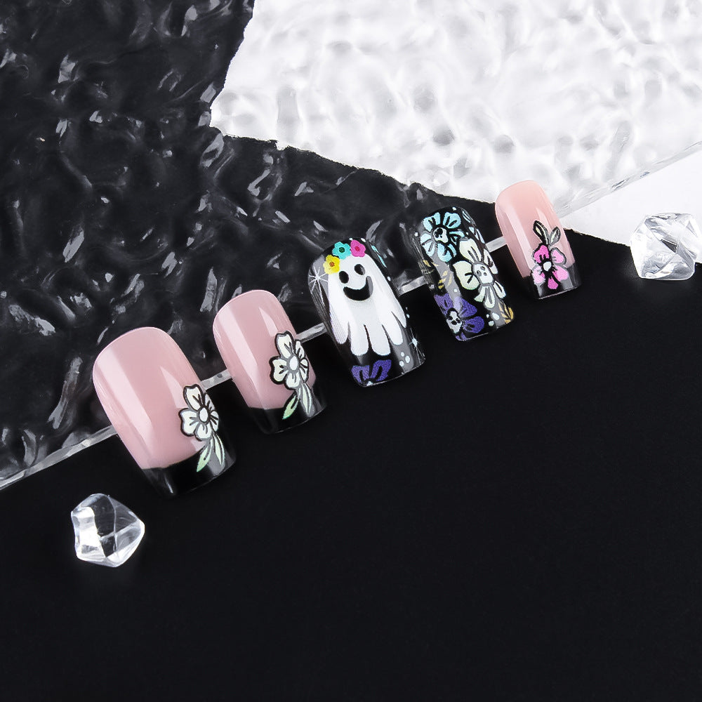 Creative Floral and Ghost Nail Art Set Kalsten