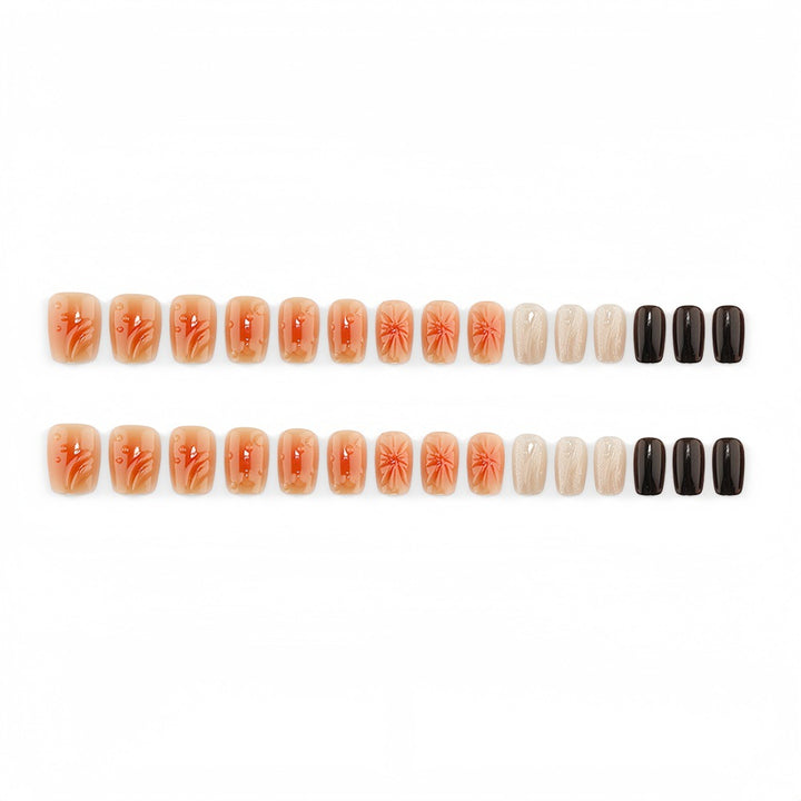 Artificial Nail Set with Beautiful 3D Flower Design Kalsten