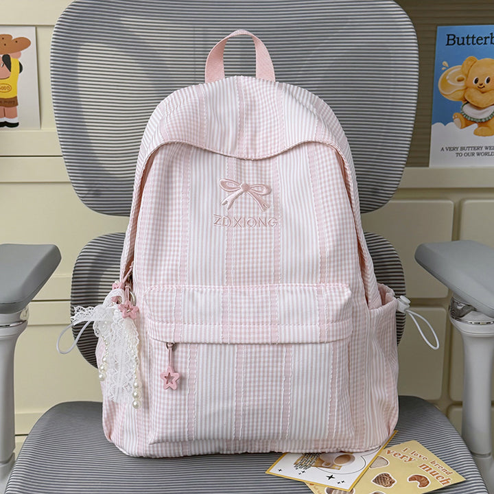 Adorable Striped Graphic Backpack Kalsten