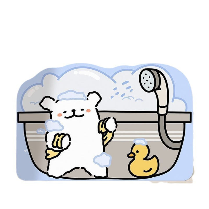 Playful Cartoon Theme Bath Mat Kalsten
