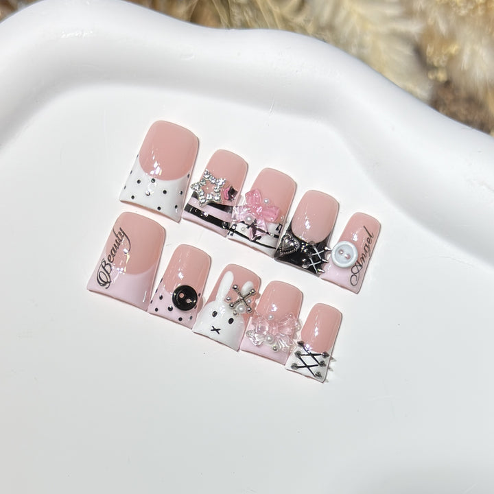 Artistic Designer Press-On Nail Set Kalsten