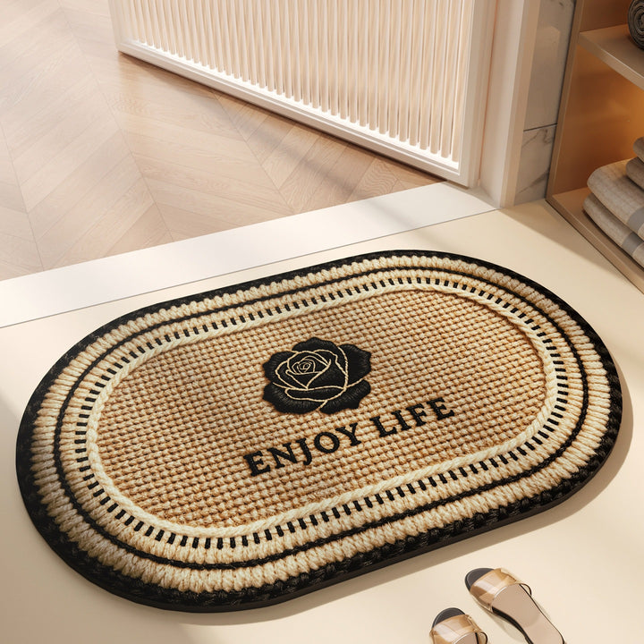 Floral Design Bath Mat