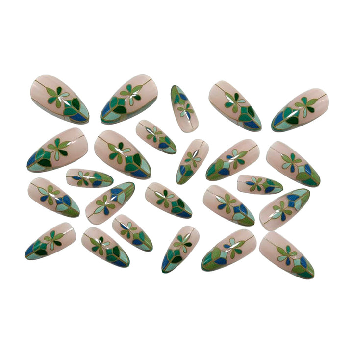 French Art Nails with Floral Design Kalsten