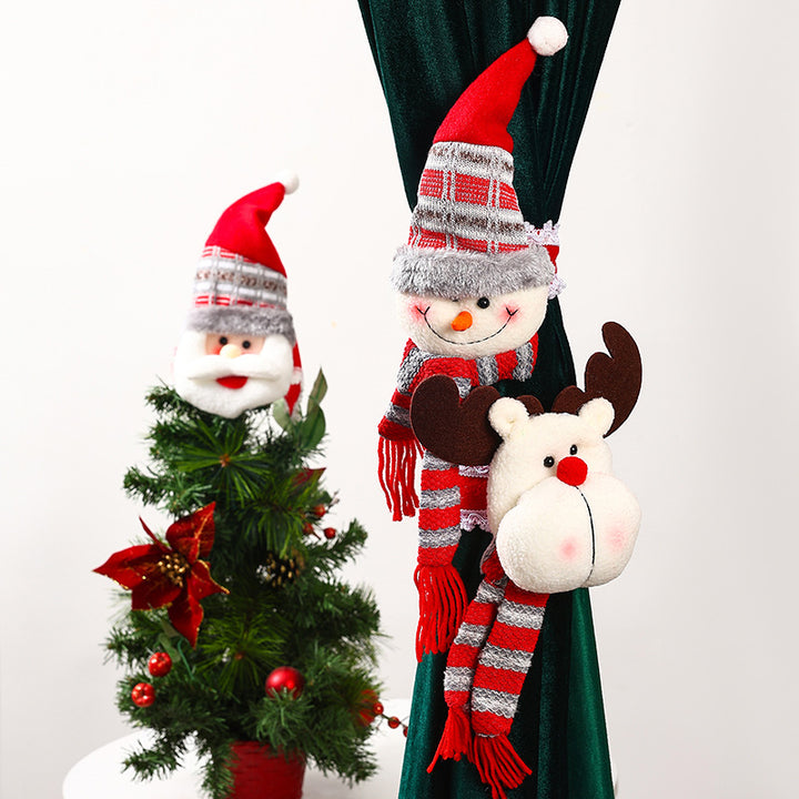 Decorative curtain holder with Christmas moose motif Kalsten