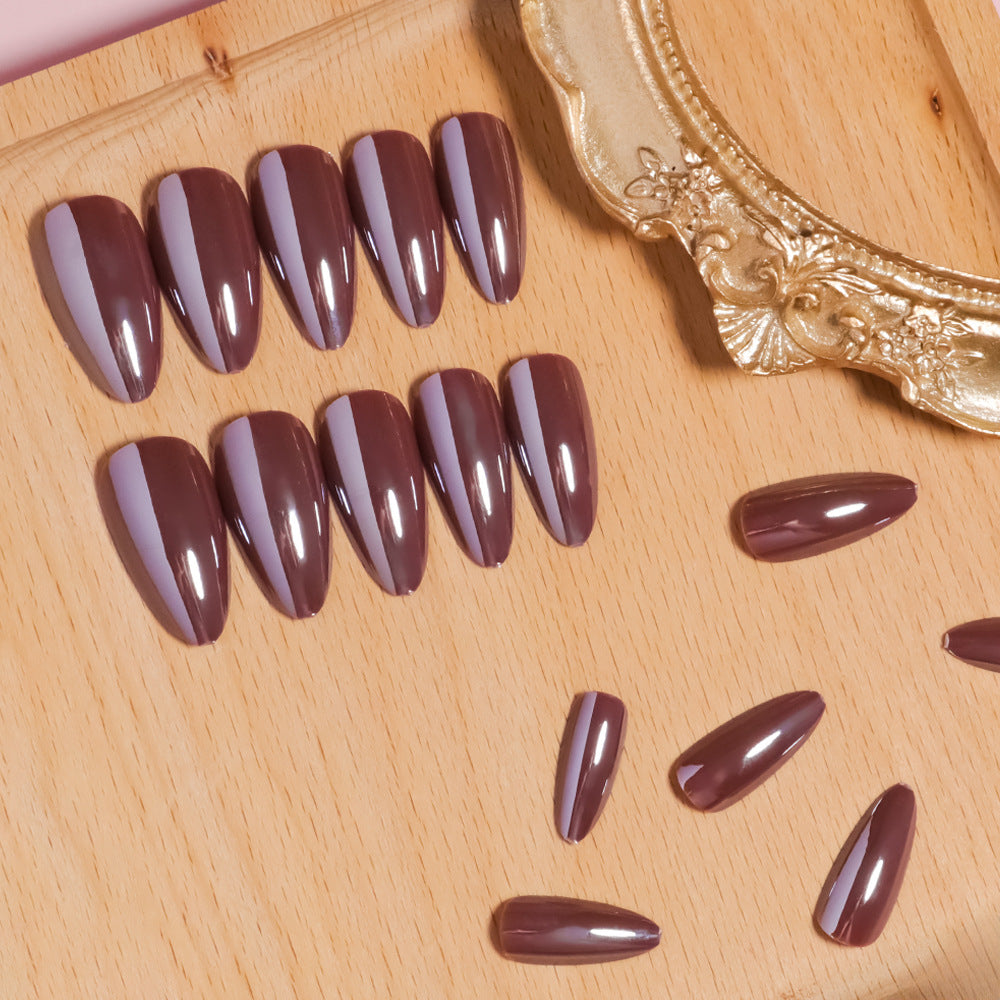 Glossy Stiletto Press-On Nail Set with Unique Design Kalsten