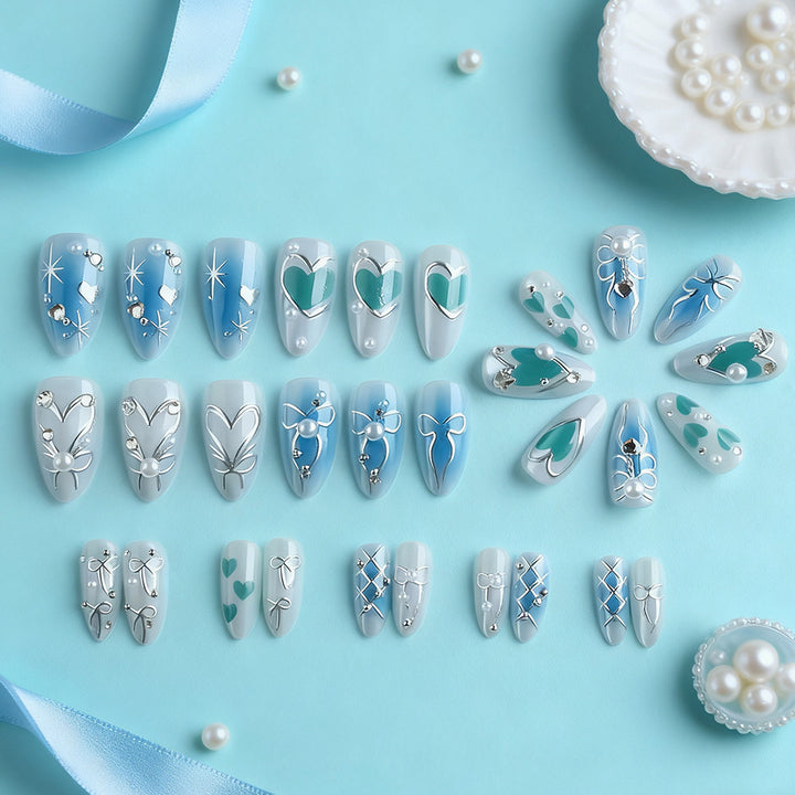Artistic Crystal-Embellished Nail Art Set Kalsten