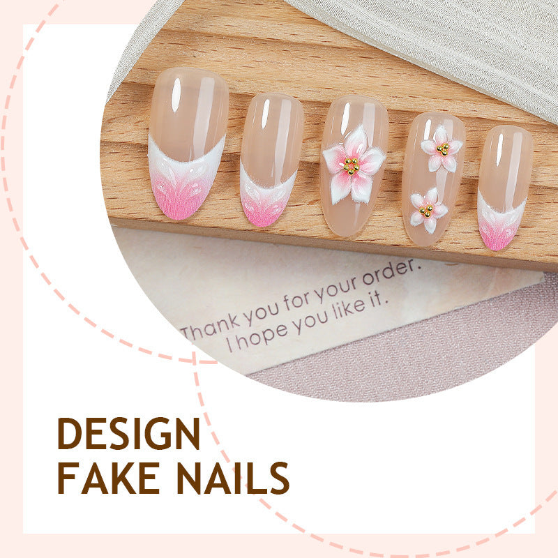 Artificial nail set with floral designs Kalsten