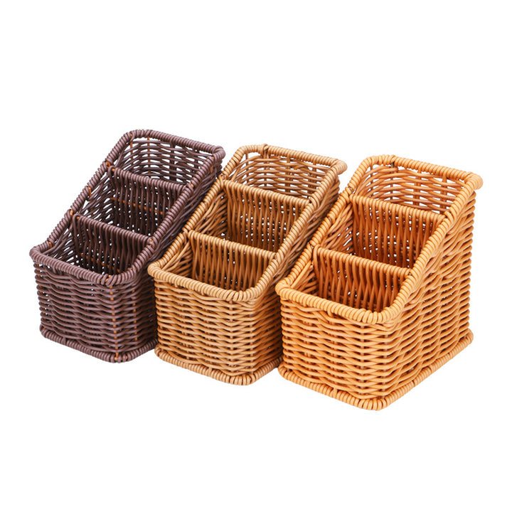 Multi-Compartment Woven Organizer Basket Kalsten