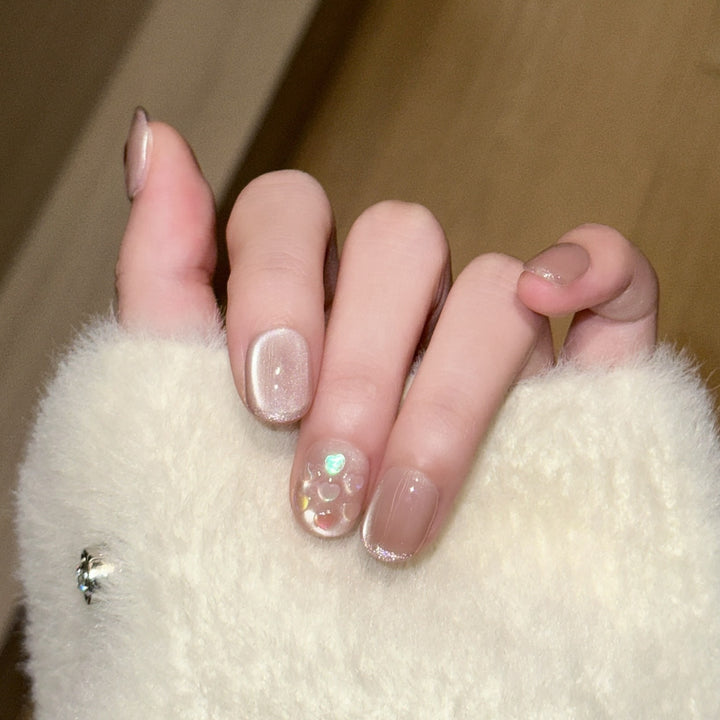 Heart-Accent Press-On Nail Set Kalsten