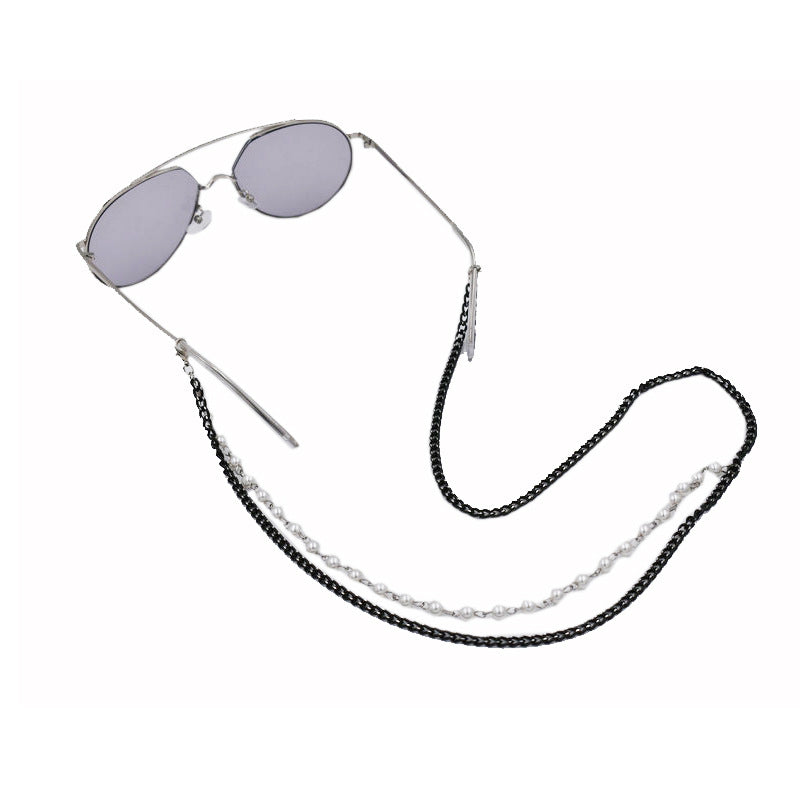 Elegant Pearl-Embellished Eyewear Chain Kalsten