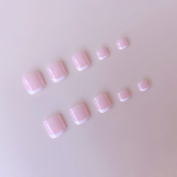 Acrylic nail set with modern French design and revitalizing accents Kalsten