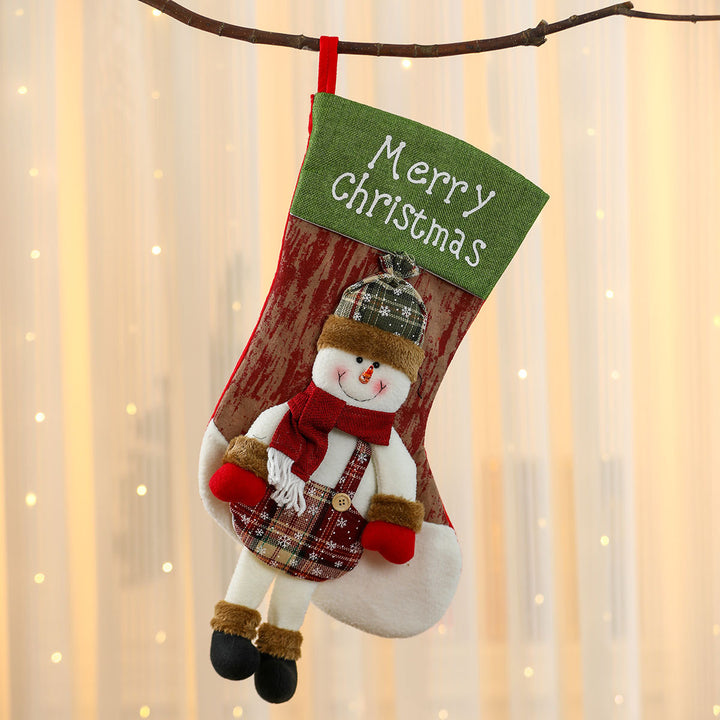 Plush Reindeer Christmas Stocking Kalsten