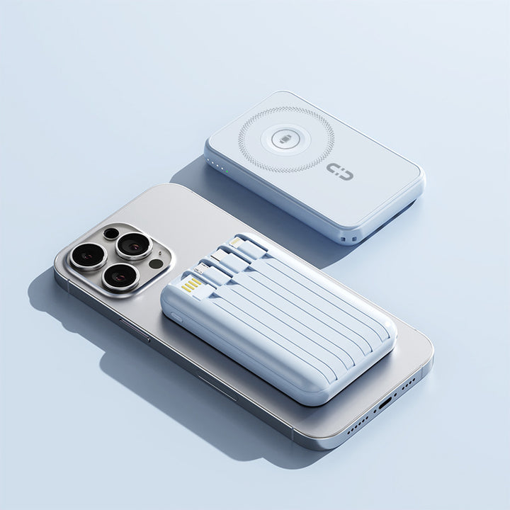Compact power bank with integrated charging cable and fast charging function Kalsten