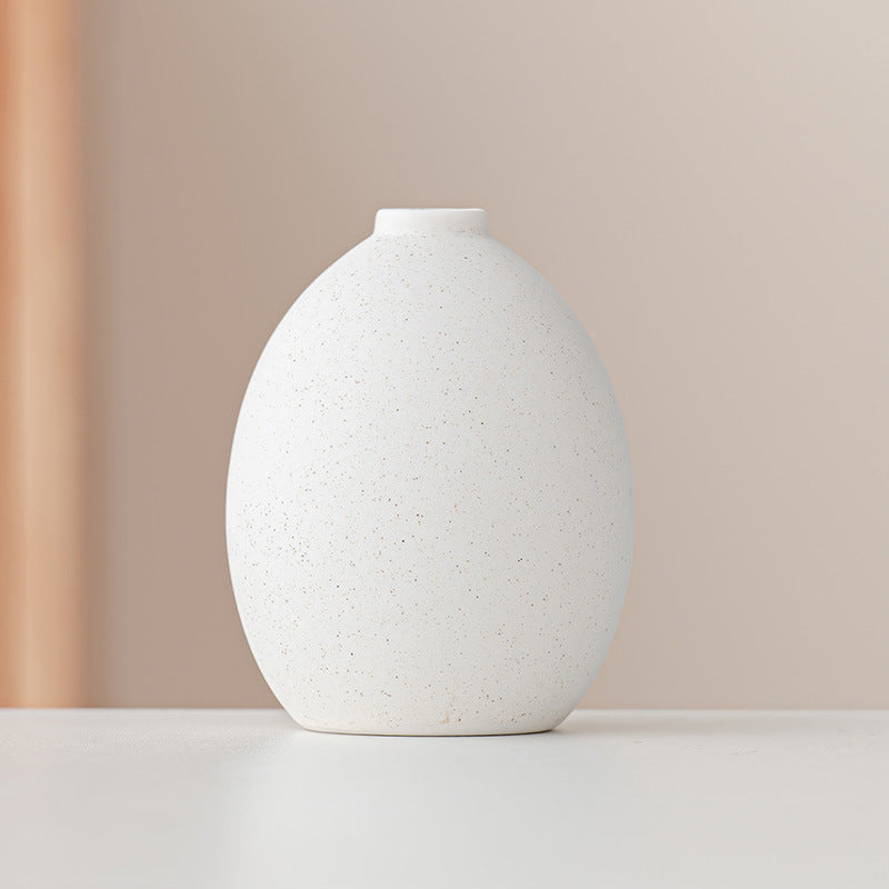 Structured Egg-shaped Decorative Vase