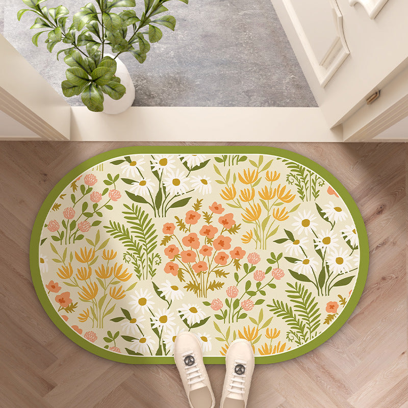 Decorative Floral Entryway Mat