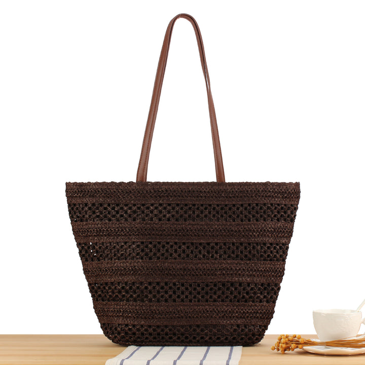 Basket bag with elegant straw construction Kalsten
