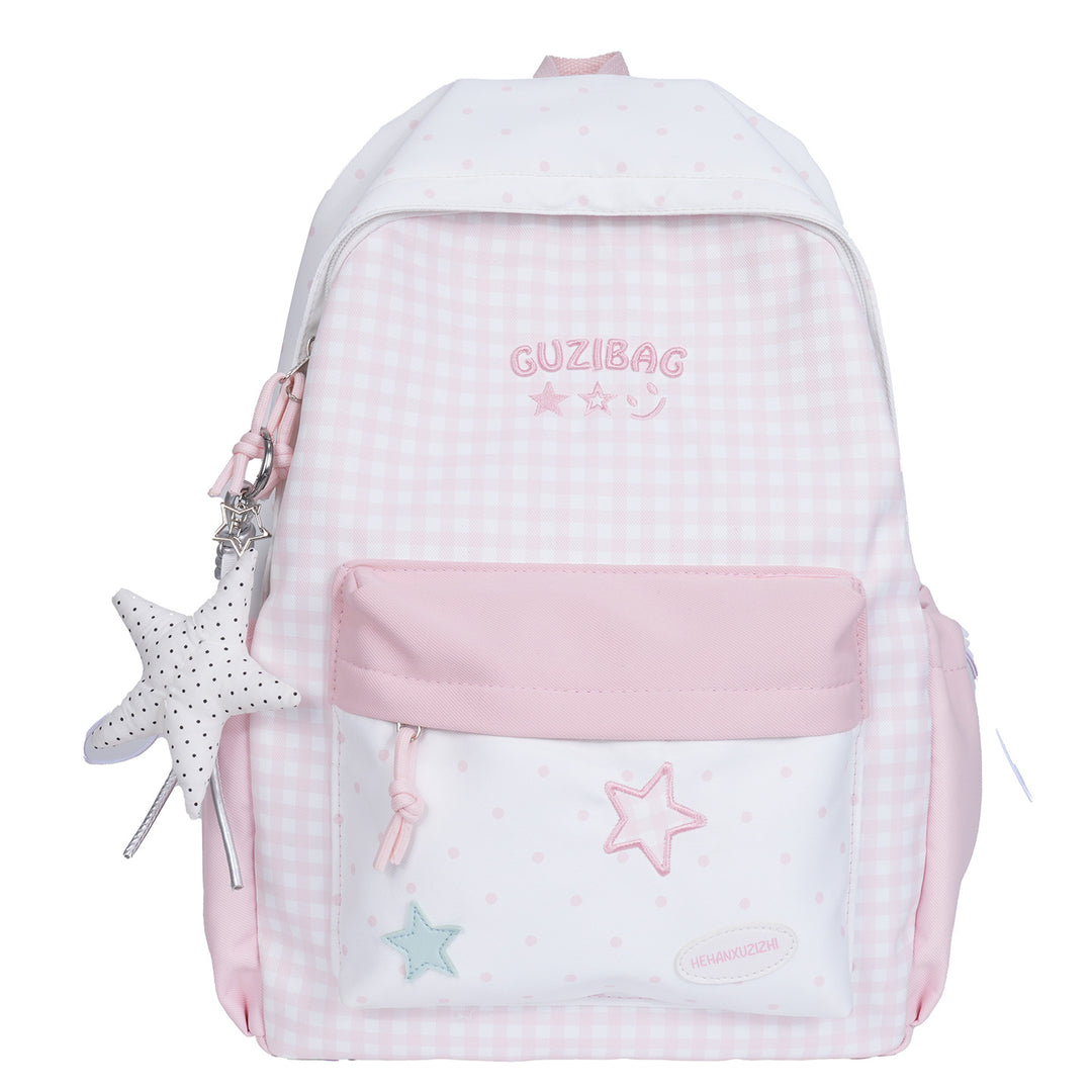 Charming Checked Pattern Backpack Kalsten