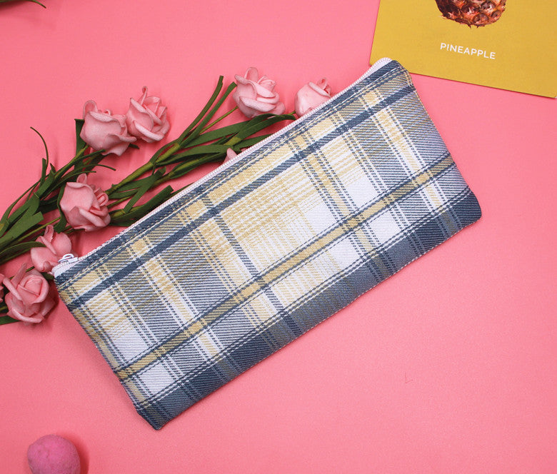 Stylish Plaid Pencil Case Kalsten