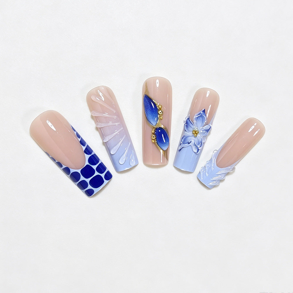 Artistic Long Acrylic Nail Design Kalsten